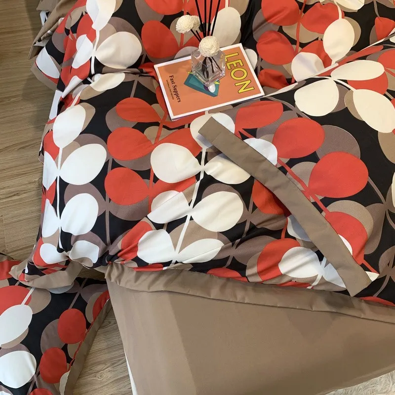 

Spring Flowers Rose Garden Duvet Cover set Queen King 4pcs Bedding set 100%Cotton Soft Duvet Cover Bed Sheet Comforter Set