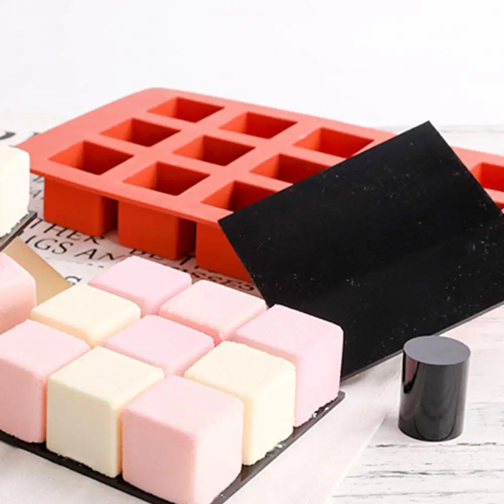 

New 15 Cavity Cube Square Shape Silicone Mold for Cake Decorating Tools DIY Dessert Cake Moulds For Kitchen Baking