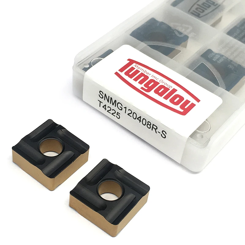 10 Uds SNMG120408 R S T4225 100% Original Tungaloy dos-color insertos de carburo SNMG externa de 120408 herramientas para torneado torno herramientas de corte
