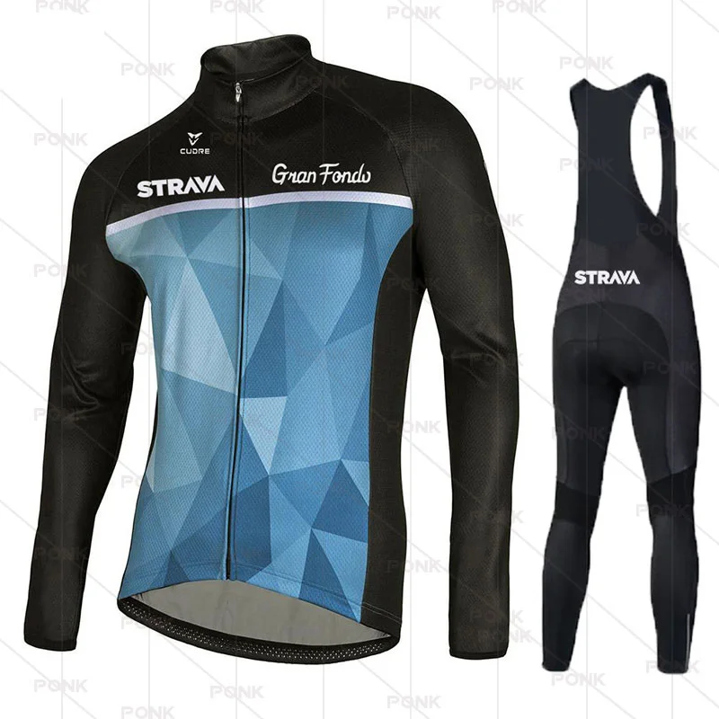 

Трикотажный комплект STRAVA мужской с длинным рукавом, Спортивная быстросохнущая кофта для велоспорта, одежда для велоспорта, на весну