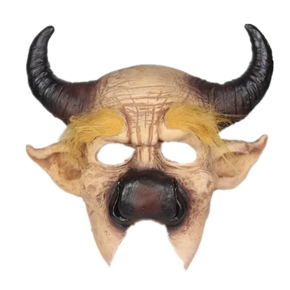 Животное головной убор корова маска-рог путешествие к западу версия дьявола