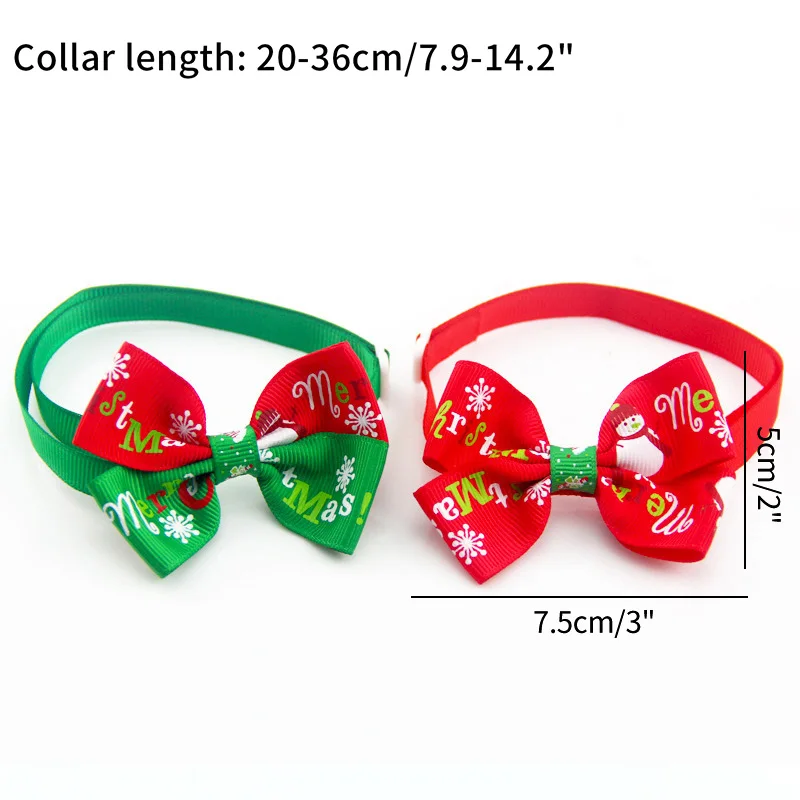 

Adjustable Pet Accessories Puppy Cat Necklace Christmas Dog Bow Tie for Dog Cat Neck Strap Grooming Collars Dog Accessories