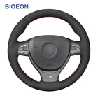 Рука сшитый Черный Синтетическая замша Чехлы рулевого колеса автомобиля для BMW M спортивные F10 F11 Touring F07 F12 F13 F06 F01 F02 M5 F10