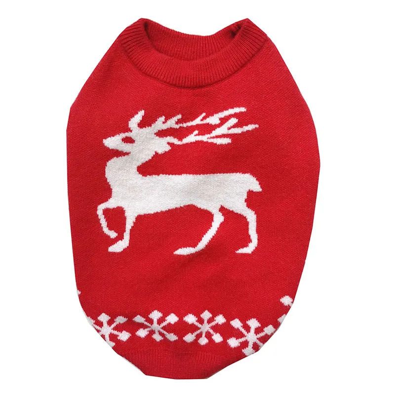 Высококачественный теплый Рождественский свитер для домашних питомцев на зиму