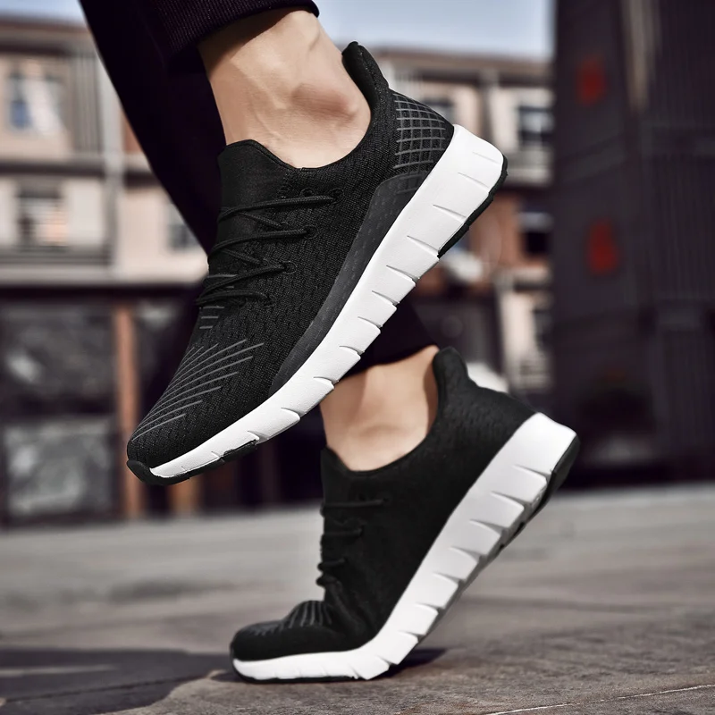 Мужские кроссовки для бега уличные дышащие с лезвием мужские большого размера