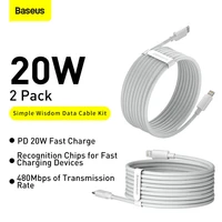 baseus usb type c pd 20w cable for iphone se 11 pro x xs 8 fast usb c cable for iphone charging cable usb type c cable wire code