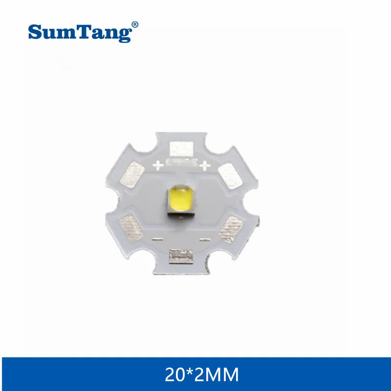 5 шт./лот LED PCB плата 3535 PCBA SMD высокая мощность 20 мм 1-3 Вт светодиодный чип для