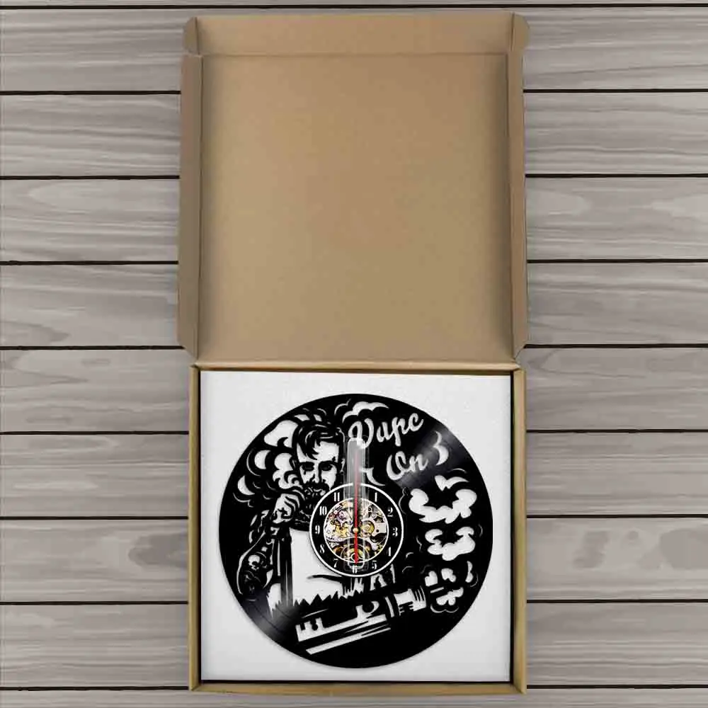 Электронная сигарета виниловая запись настенные часы время дыма Современный