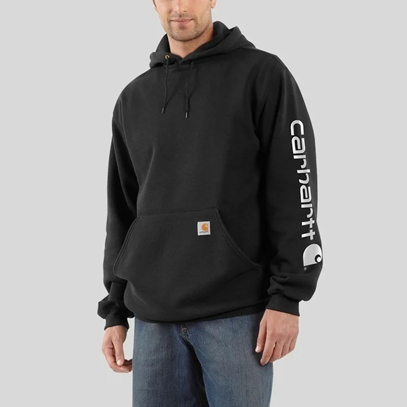 Мужская свободная толстовка с капюшоном модный Повседневный пуловер простой