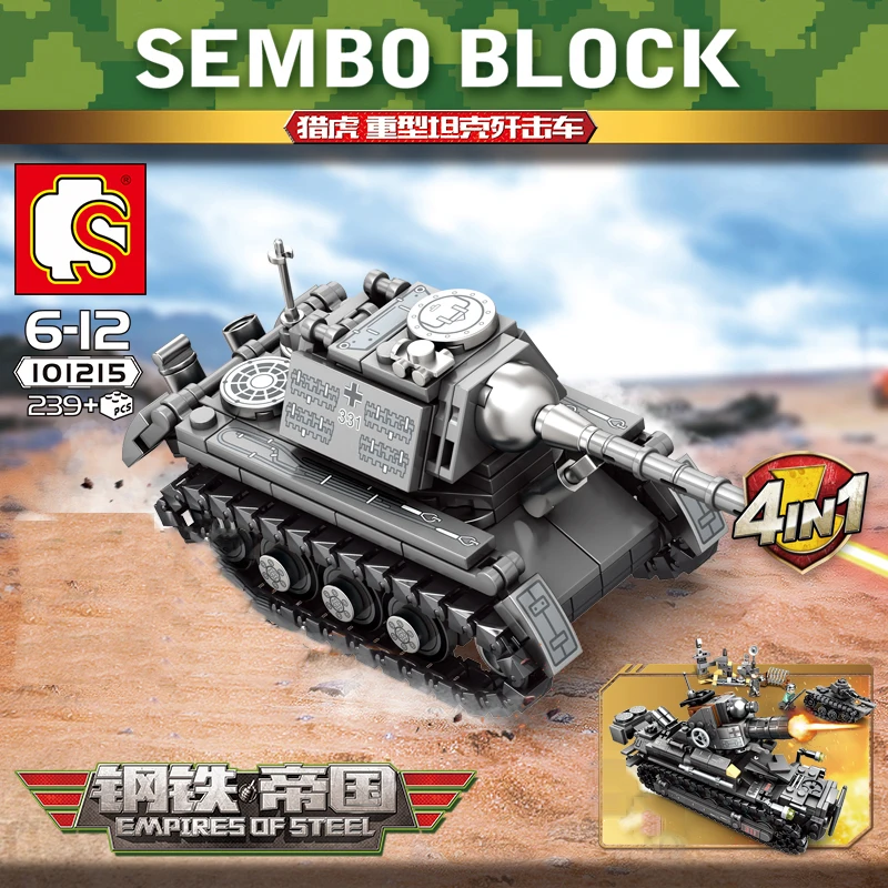 Конструктор SEMBO из 1914 блоков танк Военная серия строительные блоки фигурки