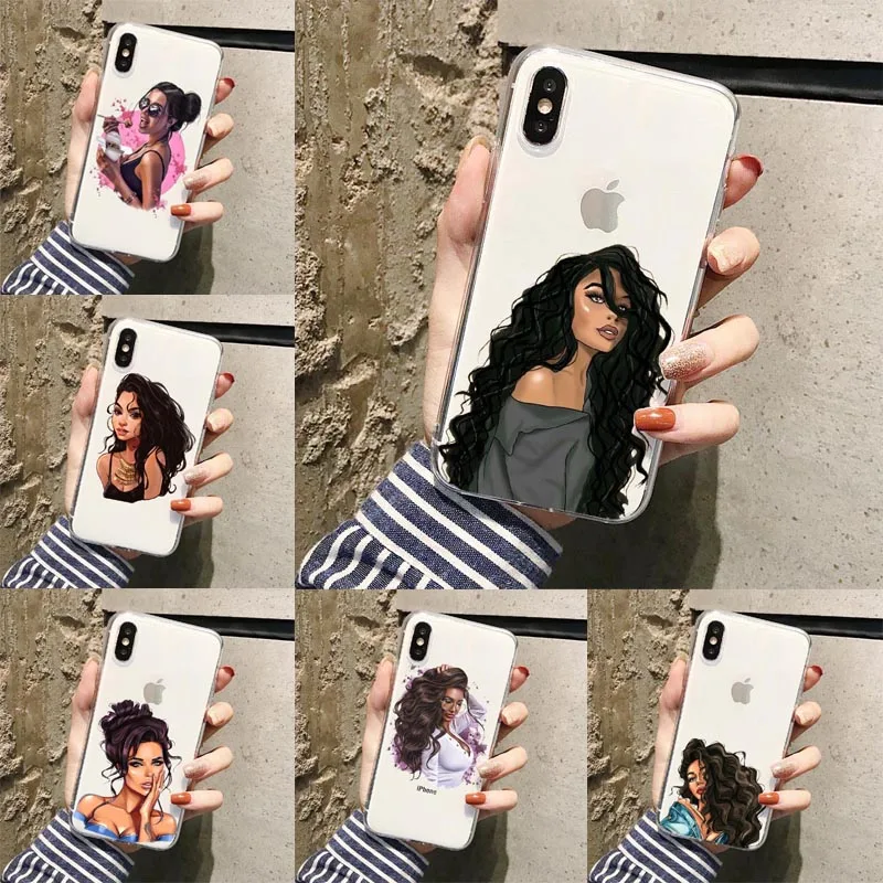 Мягкий Силиконовый ТПУ чехол для телефона VOGUE Queen принцесса девушка босс кофе iPhone