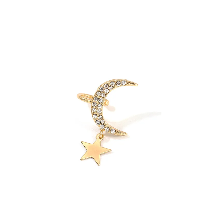 

2020 New Arrival Trendy Acrylic Moon Dangle Earrings For Women Temperament Fashion Geometric Gold Color Metal Party Pendiente