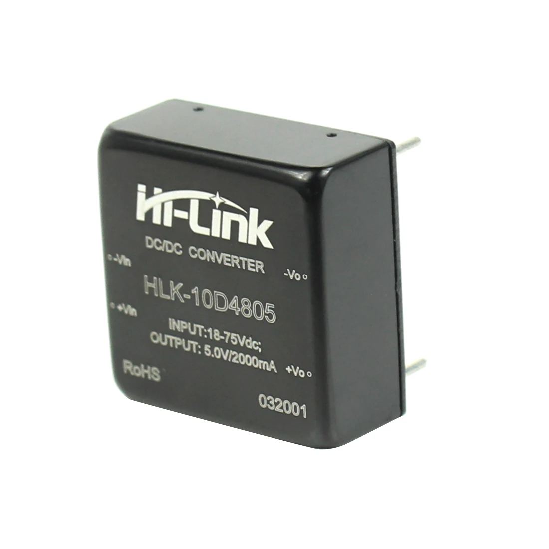

2 PCS HLK-10D4805 48V to 5V2A10W DC Isolated Power Module DCDC 4: 1 Wide Woltage Input Converter