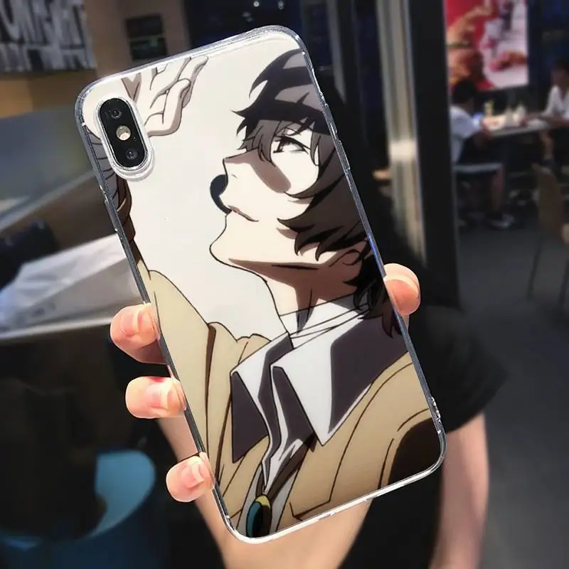 

bungou stray dogs Japan anime Phone Case Transparent soft For iphone 5 5s 5c se 6 6s 7 8 11 12 plus mini x xs xr pro max