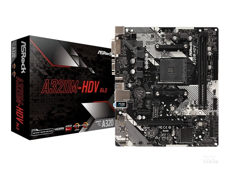 

Материнская плата ASRock A320M-HDV R4.0 для настольного ПК, разъем AM4 DDR4 SATA3, Ultra M.2 USB 3,1 VGA HDMI Micro-ATX