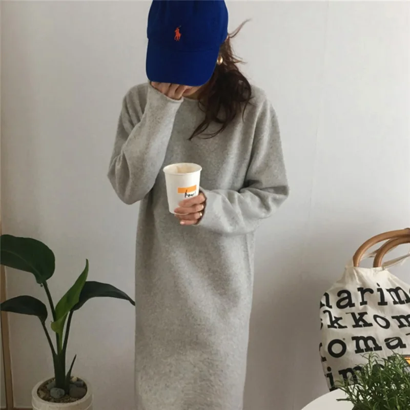 Кашемировое шерстяное зимнее платье женское плотное Трикотажное вечернее