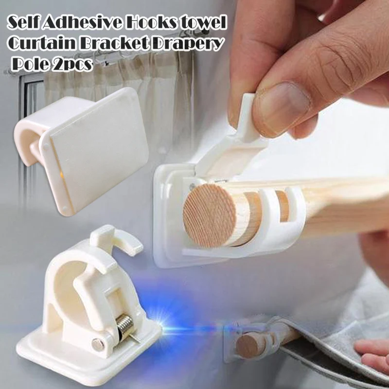 1 пара самоклеящиеся крючки занавески|Крючки и направляющие| |