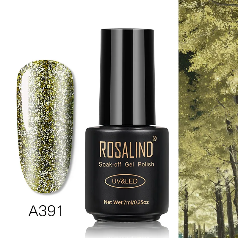 RAA391 ROSALIND Гель-лак для ногтей Блеск платиновая блестящая Живопись ногтей искусство УФ верхнее покрытие для маникюра гель гибридные покрытые лаком Ногти Гель-лак - Цвет: RAA391