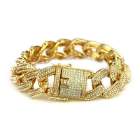 european and american hot selling accessories hip hop rock exaggerated cool fashion full diamond mens womens bracelet