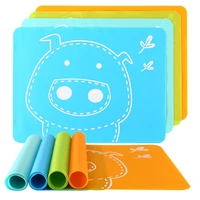 4030 cute silicone placemat bar mat fda baby kids plate mat table mat bpa free waterproof set home kitchen pads hot resistant