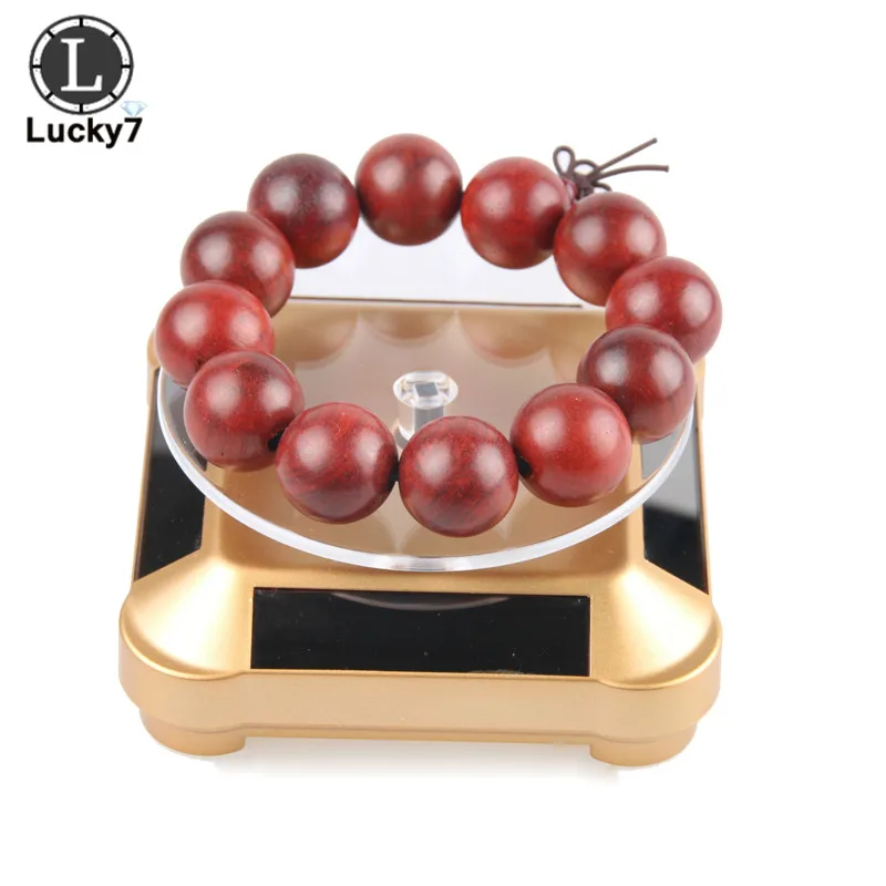 Солнечная Витрина 360 поворотный стол вращающиеся ювелирные часы Кольцо телефон