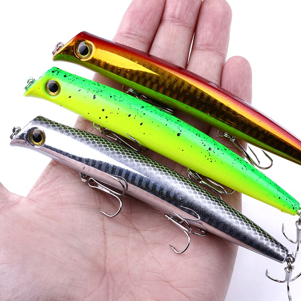 12cm 17g Fishing Lure Trolling Popper Artificial Bait Long Casting Perch Crankbait Topwater Wobbler Plastic For | Спорт и