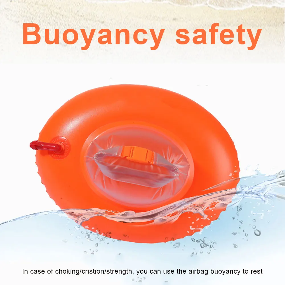 

Practical Portable PVC Swimming Buoy Double Airbags Clothing Drowning Prevention Swim Float Bag Orange Conspicuous Safety