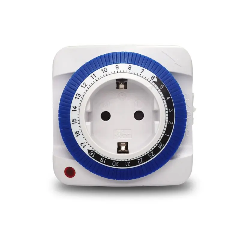 

53CA EU 24 Hours Timer Switch Socket 230V 16A Plug In 15min to 24H Programmable Energy Saving Timing Electrical Outlet Protector