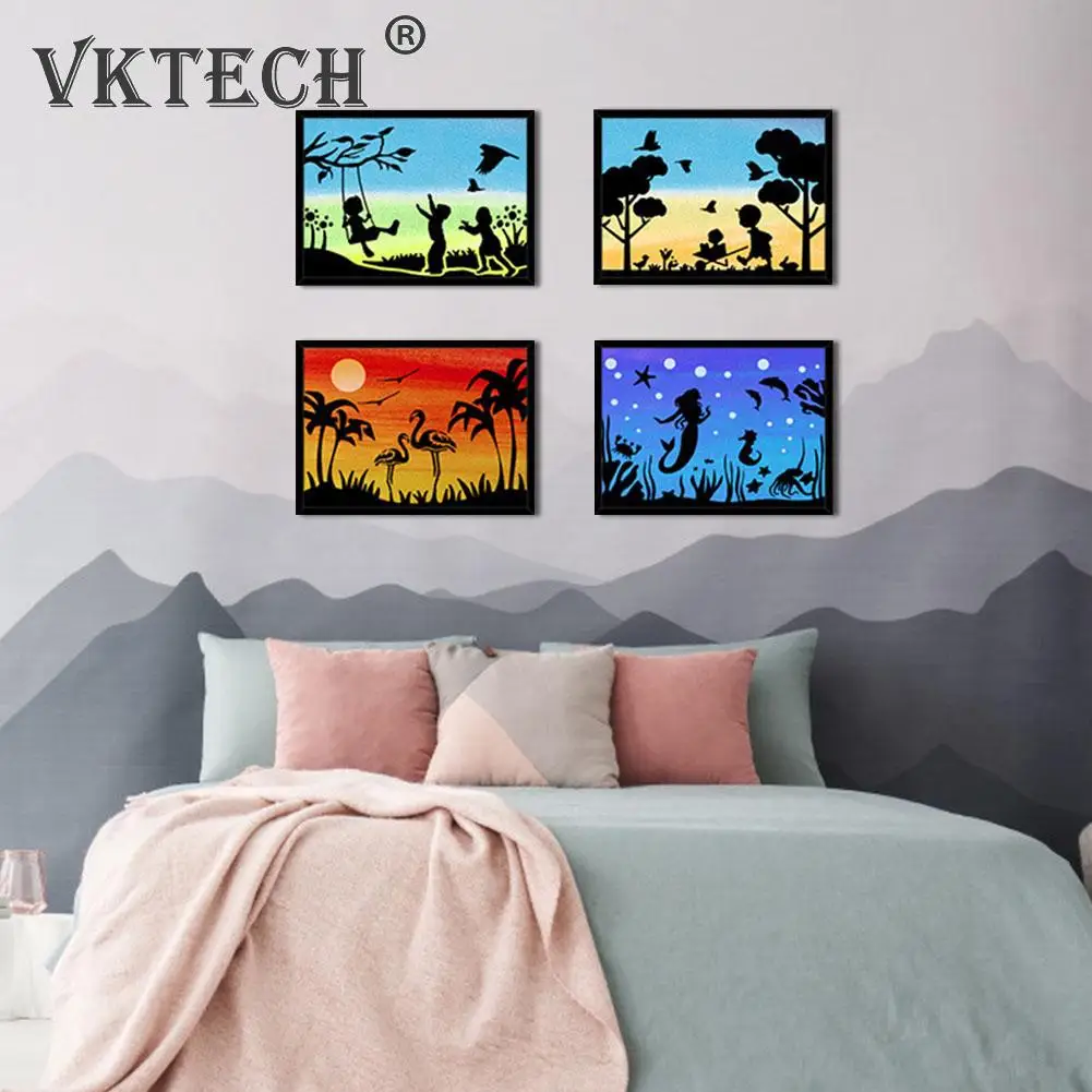 

16 Pcs A4 DIY Dream Silhouette Painting Template Fast Draw Stencil Art Templates Plastic PET Material Fast Draw Templates