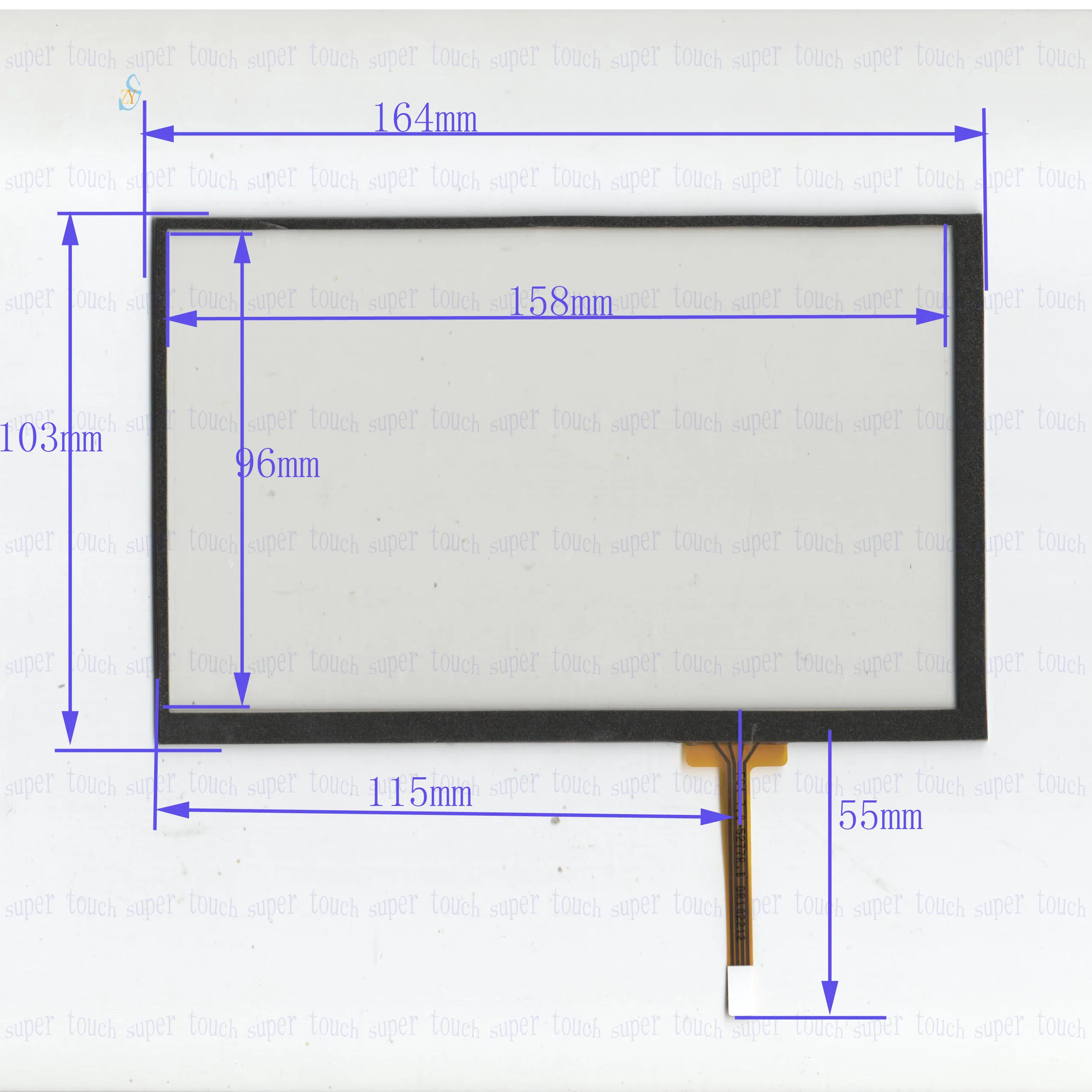 

wholesale FG4-7.0-5277R.B GR102212 164*103MM 7.1inch resistance screen for GPS CAR this is compatible 164*103