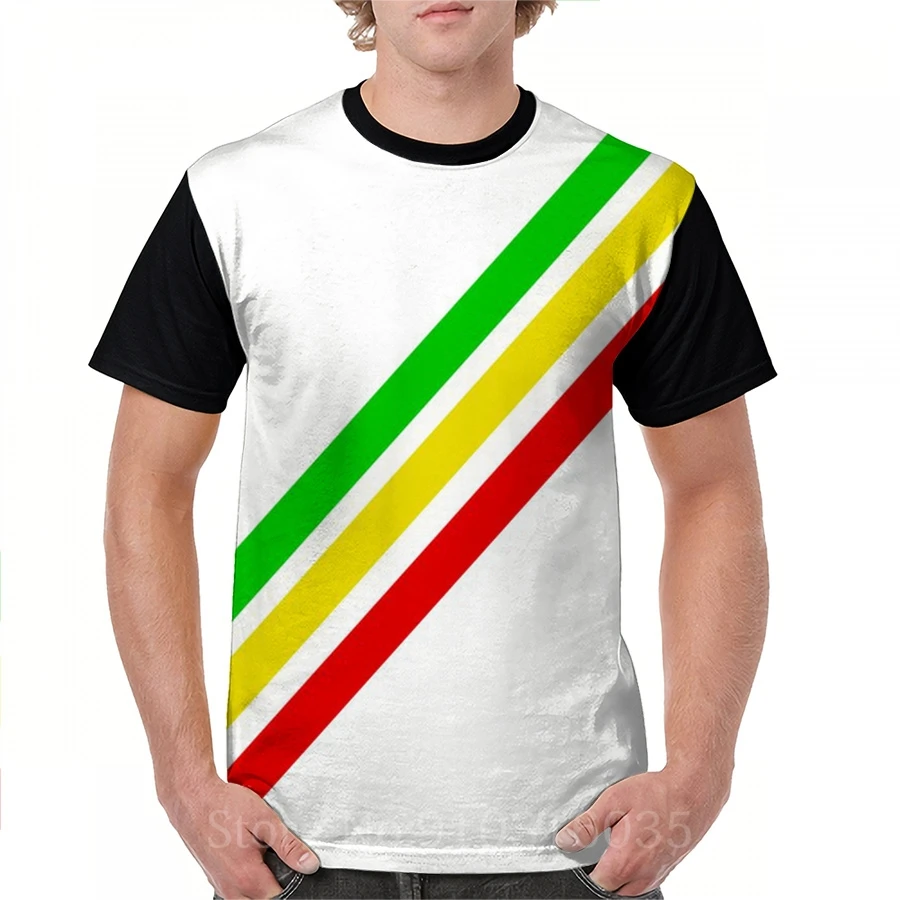 Футболка с забавным принтом для мужчин и женщин Повседневная рубашка в полоску