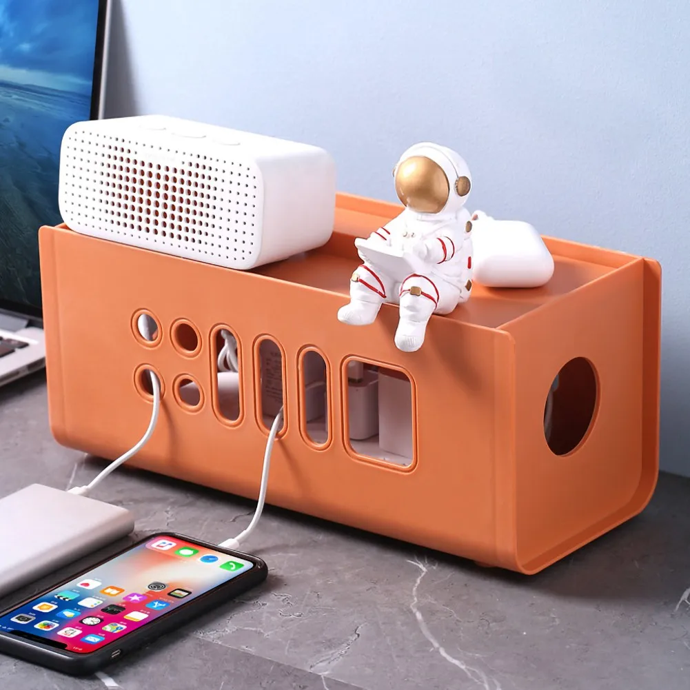 

Cables Storage Box Charger Wire Management Power Strip 30x13x13 cm Power Line Cases Organizer Bin Household Necessities