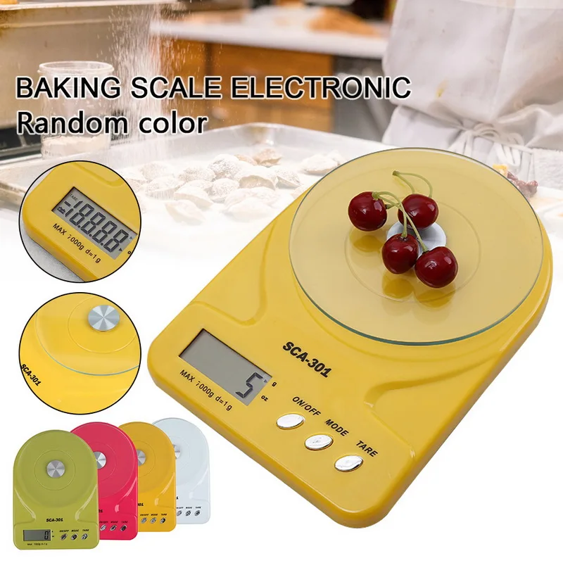 ЖК дисплей весы для выпечки высокоточные Кухонные цифровые со стеклянной