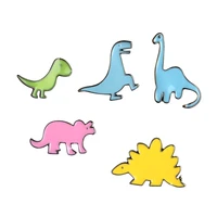 colorful dinosaur enamel brooch apatosaurus stegosaurus pins denim clothes button badge cartoon jewelry gift for kids boys