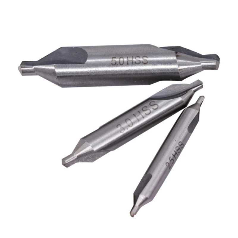 6PCS Drill Bit HSS Combined Center Drills 60 Degree Countersinks Angle Set 1.0mm 1.5mm 2.0mm 2.5mm 3.5mm 5mm Metal | Инструменты