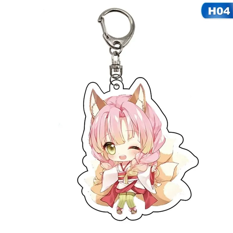 

Anime Demon Slayer Keychain Kamado Tanjirou Nezuko Agatsuma Zenitsu Rengoku Kyoujurou Cute llaveros Acrylic Key Ring Fans Gift
