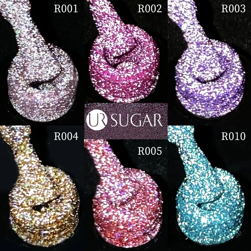 UR SUGAR 8/10 шт неоновый светоотражающий гель для ногтей набор светящийся в темноте