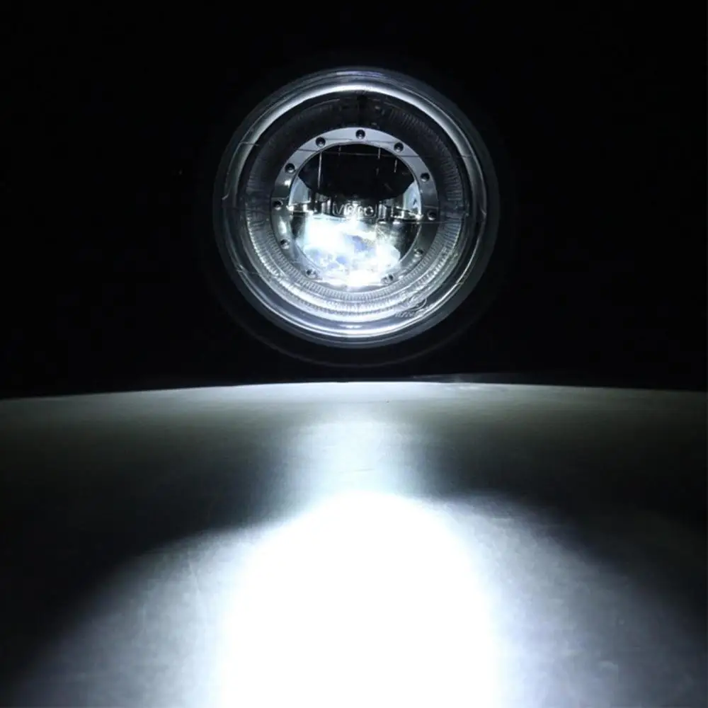 Мотоцикл Универсальный передняя фара сетка синий светодиодный Ангельские