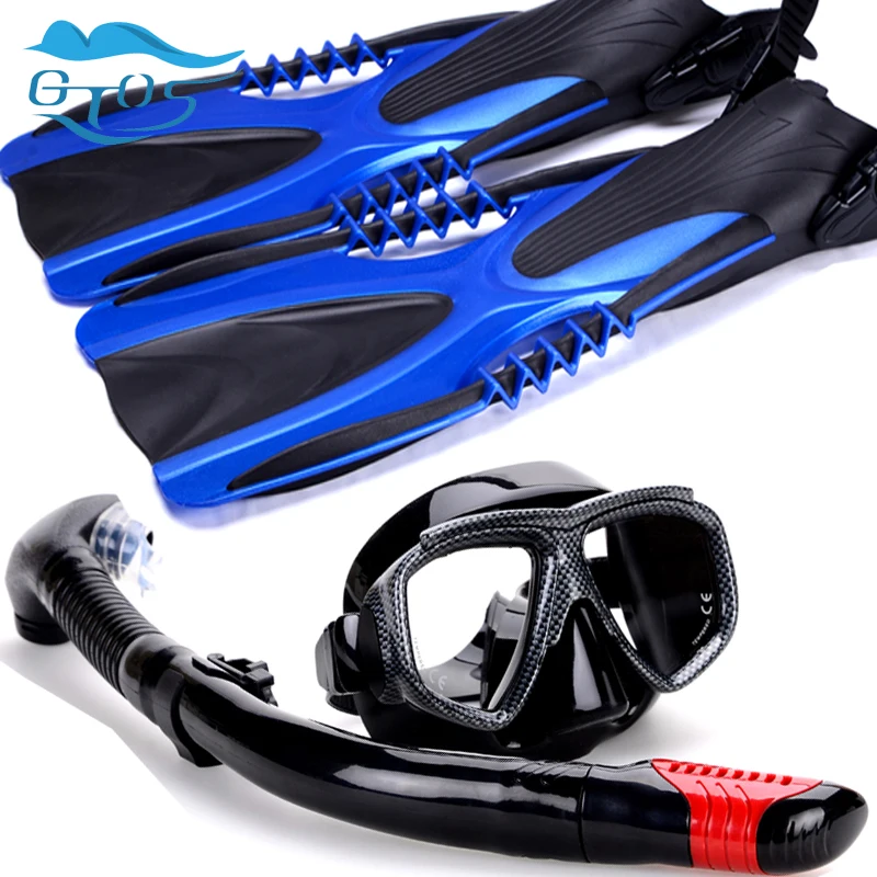 Scuba Diving equipment package set snorkeling kit junior 3pcs Of Mask Snorkel And Fins  Snorkelling 40-41