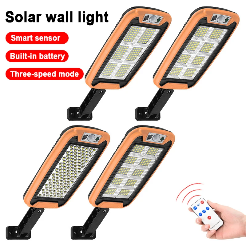

240COB Solar Street Lights Outdoor Security LED Light Wall Lamp Waterproof PIR Motion Sensor Smart 1500W Remote Control Lamp