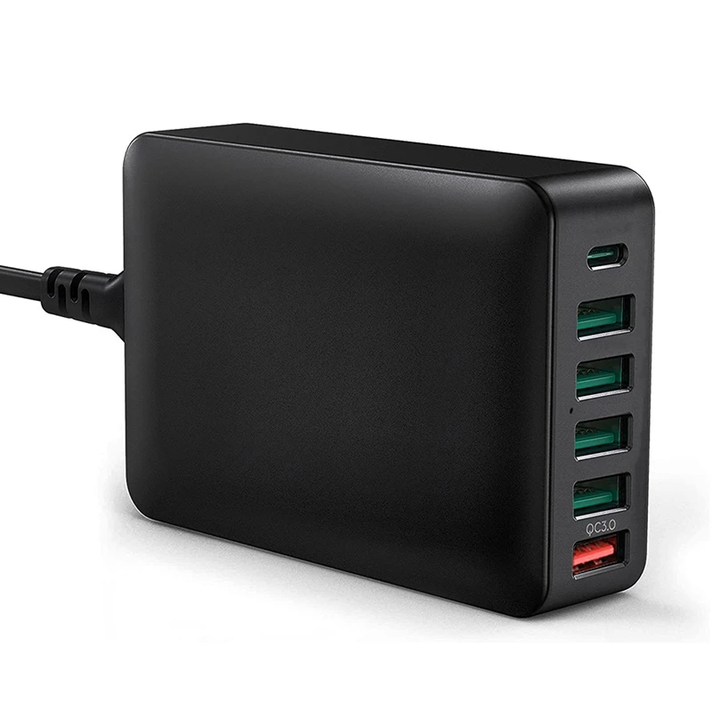 

Зарядное устройство USB с 6 портами, 20 Вт/ч, для Iphone 13/12/11 Pro Max XS Max XR X 8 7 Plus, Galaxy S21