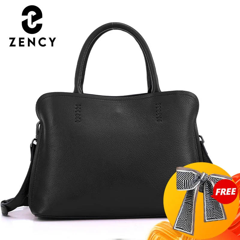 

Zency Soft Genuine Leather Handbag Classic Elegant Female Top-handle Bag Large Capacity Commute Office Women's Shoulder Bags