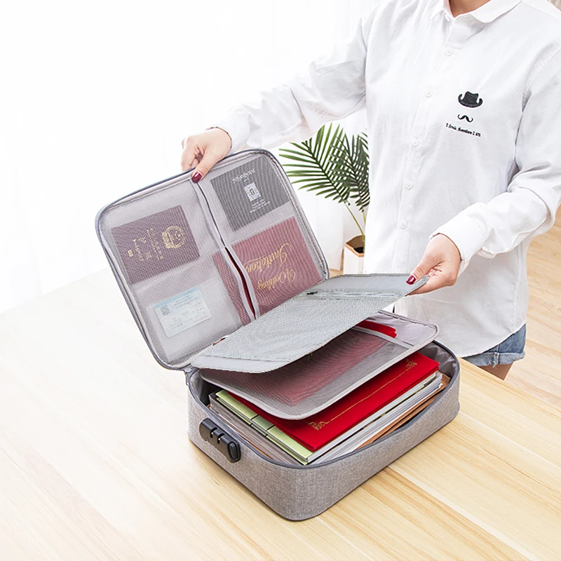 

Big Capacity Document Organizer Handbag Travel Bag Pouch ID Credit Card Wallet Cash Holder Organizer Case Pouch Accessories Suff