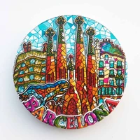 qiqipp spains historic city barcelona geographical indications tourist souvenirs magnetic fridge magnet decorative hand gifts