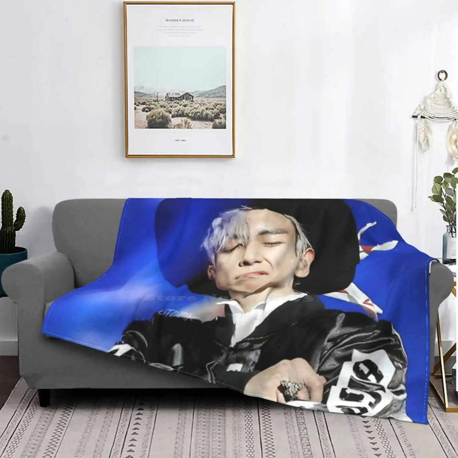 

T.O.P-manta suave para sofa/cama/Trip, regalos de amor, G Dragon Kwon Ji Yong T O P Choi SNG, Hyundai Taeyang Dong Bae