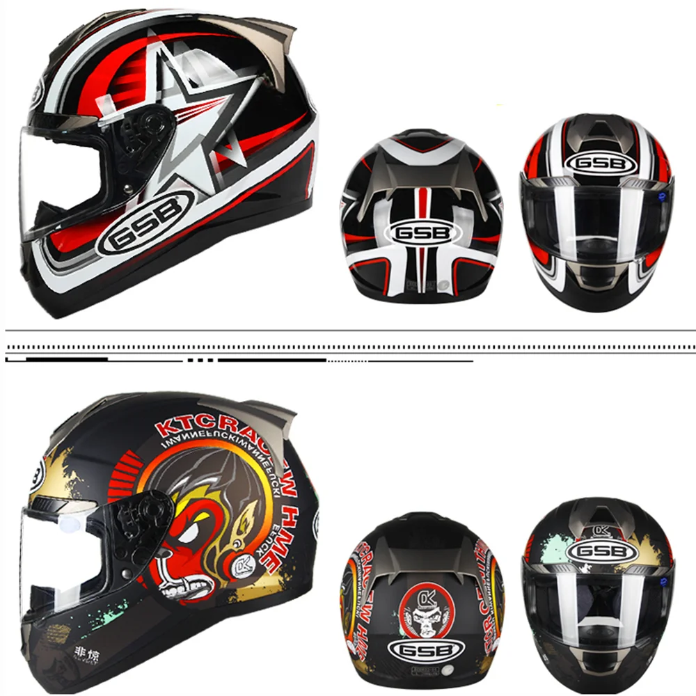 GSB Casco Moto Men Motorcycle Helmet Motobiker Motocross Helmet Capacete Da Motocicleta Casque Racing Riding Helmet ECE Approved enlarge
