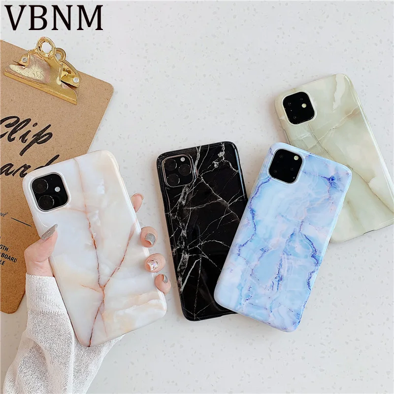 Глянцевый мраморный чехол с трещинами для телефона iPhone 11 11Pro Max XS XR X 7 8 Plus 6 6S задняя