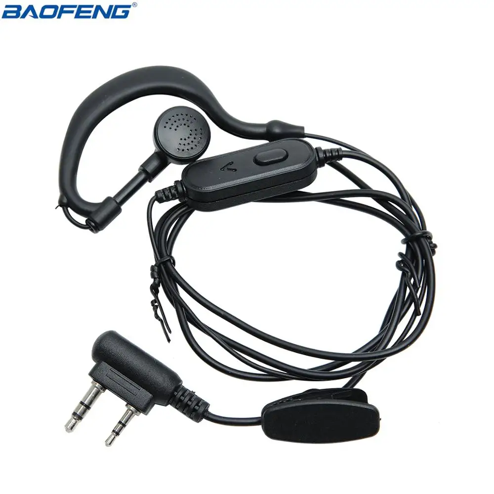 10 шт. Любительское радио Baofeng 2pin K порт наушники ptt Микрофон Гарнитура для