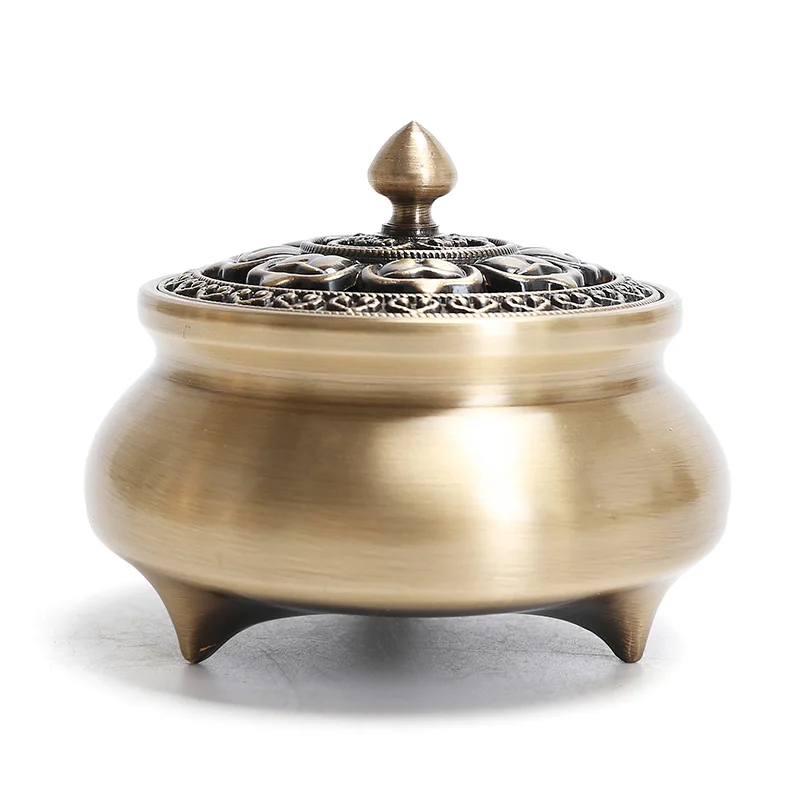 

CX Pure Copper Incense Burner Home Indoor Incense Burner Aromatherapy Stove Antique Sandalwood Stove Ornaments