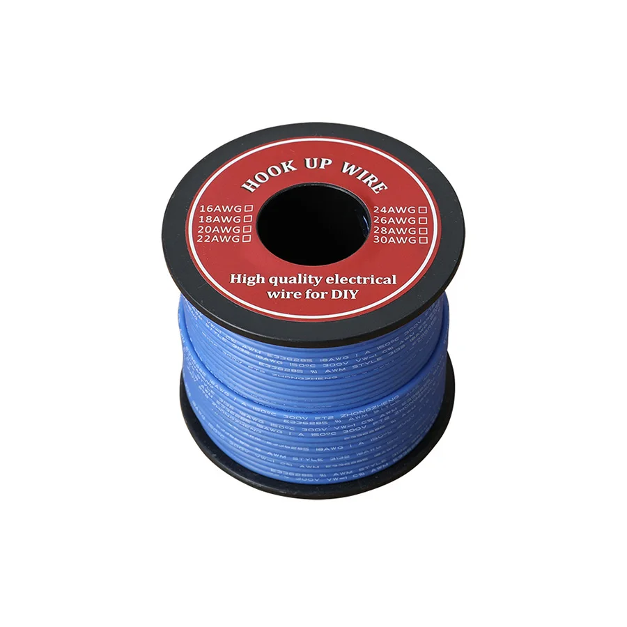 60 м/лот 196ft Hook-up многожильный провод 22 AWG UL3132 гибкий электрический провод с силиконовой оплеткой резиновая Изолированная Луженая Медь 300 в 6 цветов